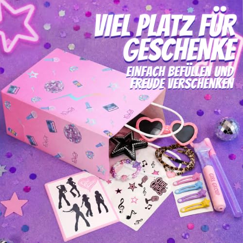 Detalle de GWHOLE Geschenktüten Kindergeburtstag – 12 Stück Lila & Rosa mit Henkel
