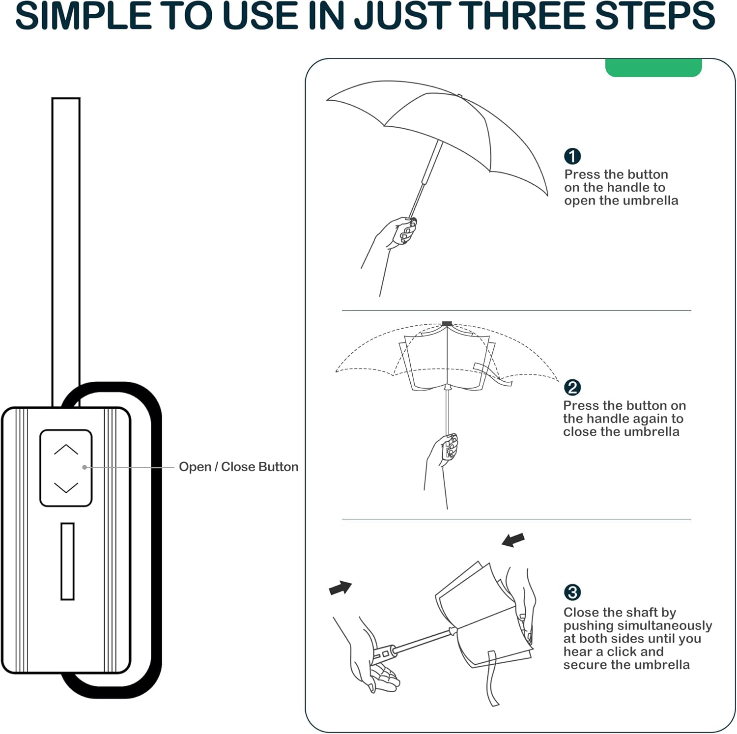 Thumbnail 5 de ACEIken Umbrella Reverse Close Compact Auto