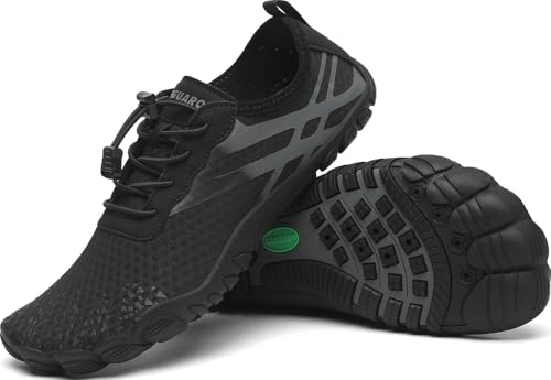 Detalle de SAGUARO Badeschuhe – Schnelltrocknende Aquaschuhe für Damen & Herren, Schwarz, Gr. 44 EU