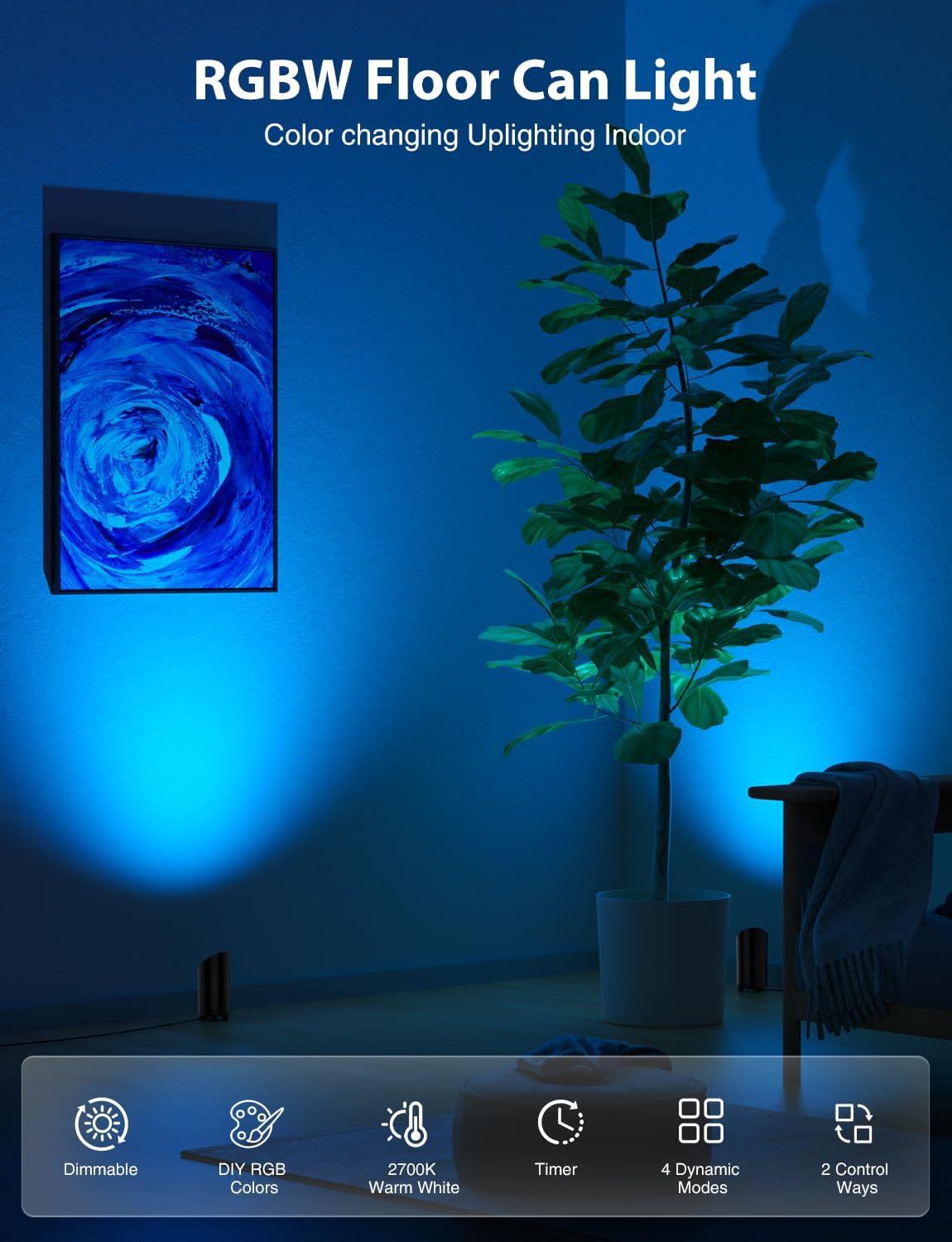 Detalle 2 de Onforu RGB Uplights