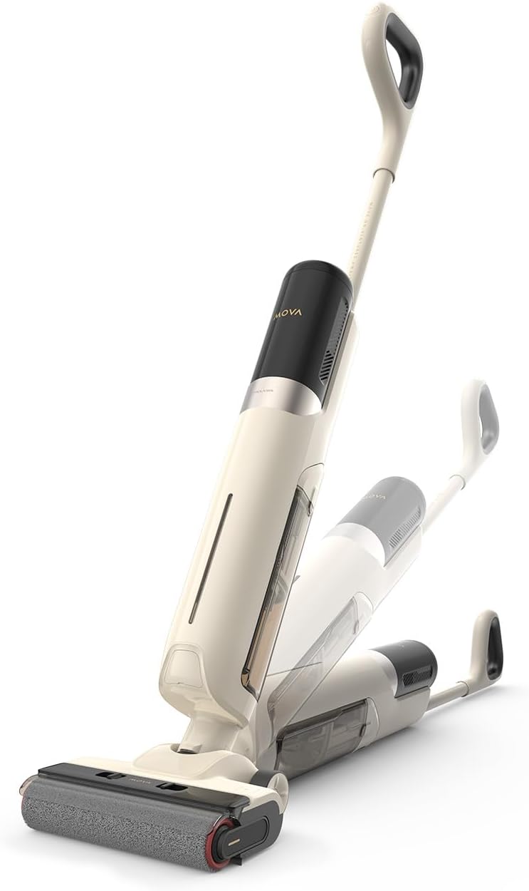 Detalle de MOVA M10, Aspirateur Laveur sans Fil avec Lavage à l'eau Chaude – efficacité 2-en-1 à domicile