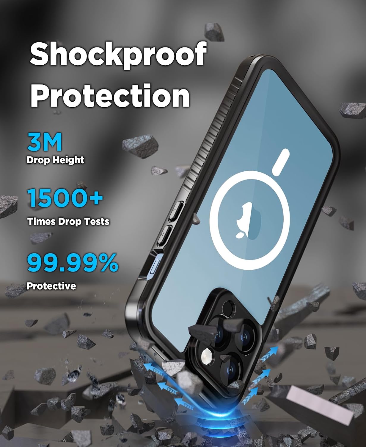 Detalle 2 de Beeasy iPhone 13 Pro Max Waterproof Case 6.7