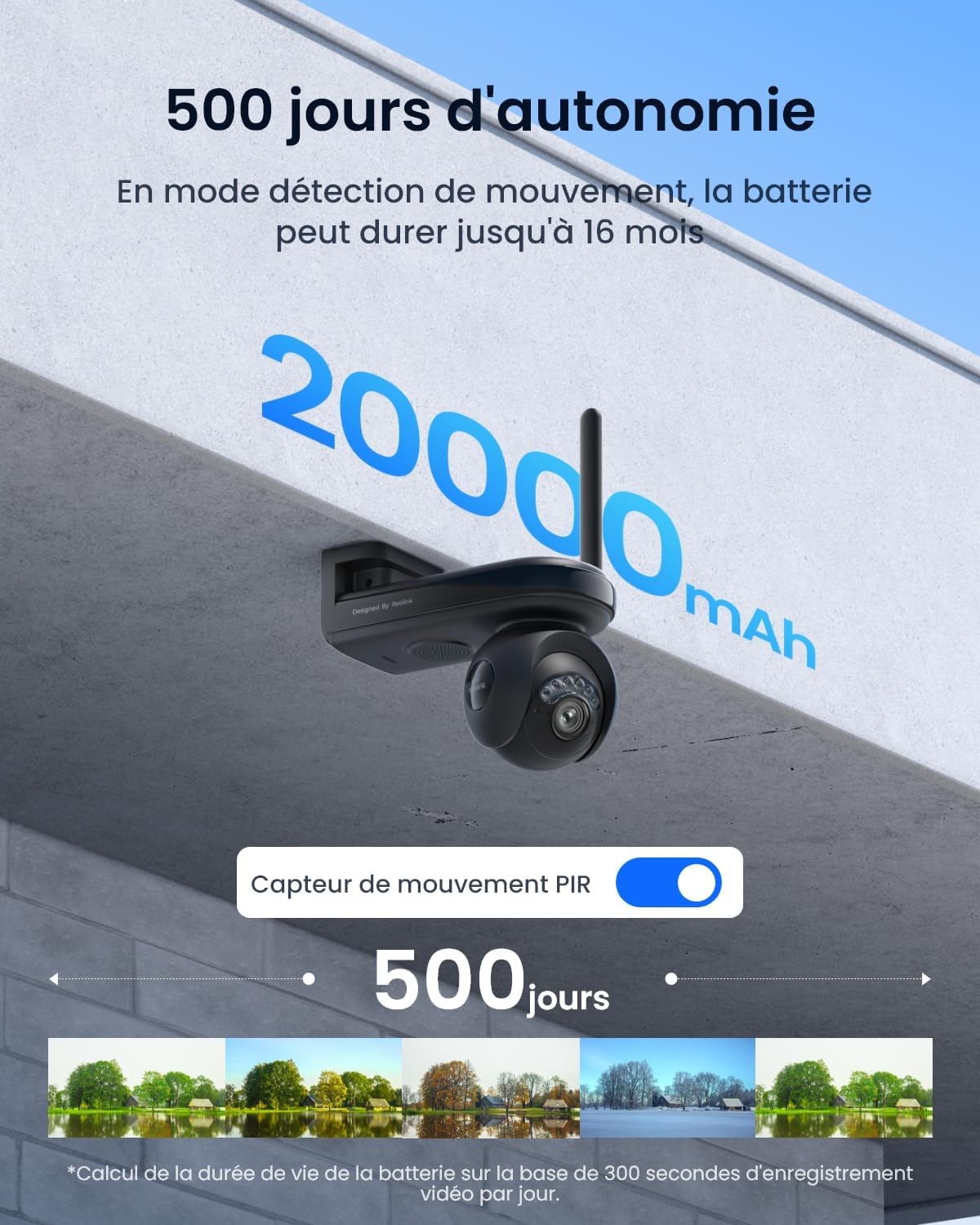 Thumbnail 2 de Reolink 4K PT Camera surveillance extérieure 500J