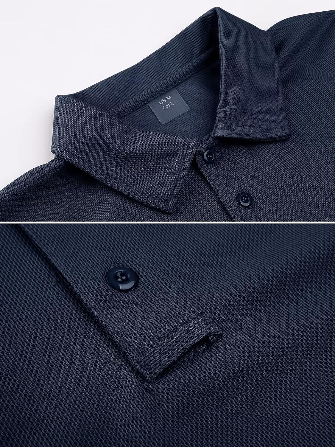 Detalle de MAGCOMSEN Men's Polo Shirt Quick Dry Performance Short Sleeve Tactical Shirt