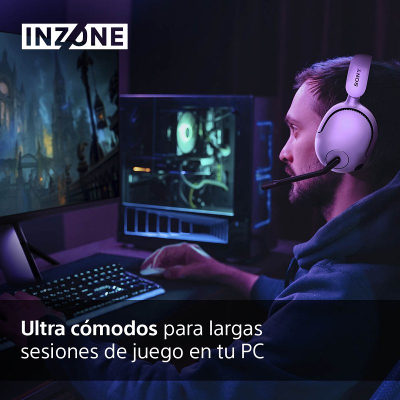 Detalle de Sony Inzone H5 Auriculares Inalámbricos Gaming Blancos