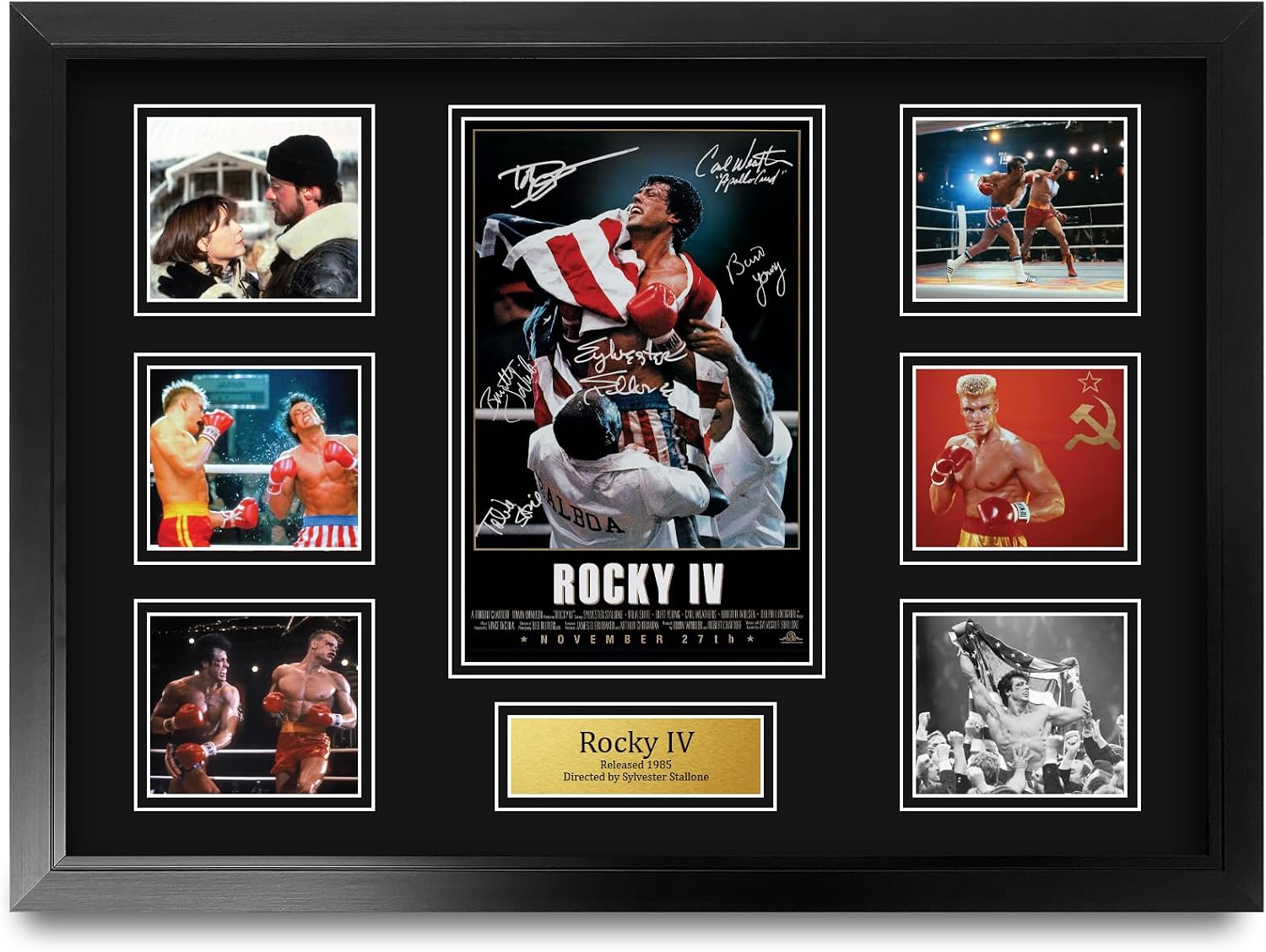 Detalle de HWC Trading FR A2 Rocky 4 gifts printed signed autograph presentation display (A2 framed)