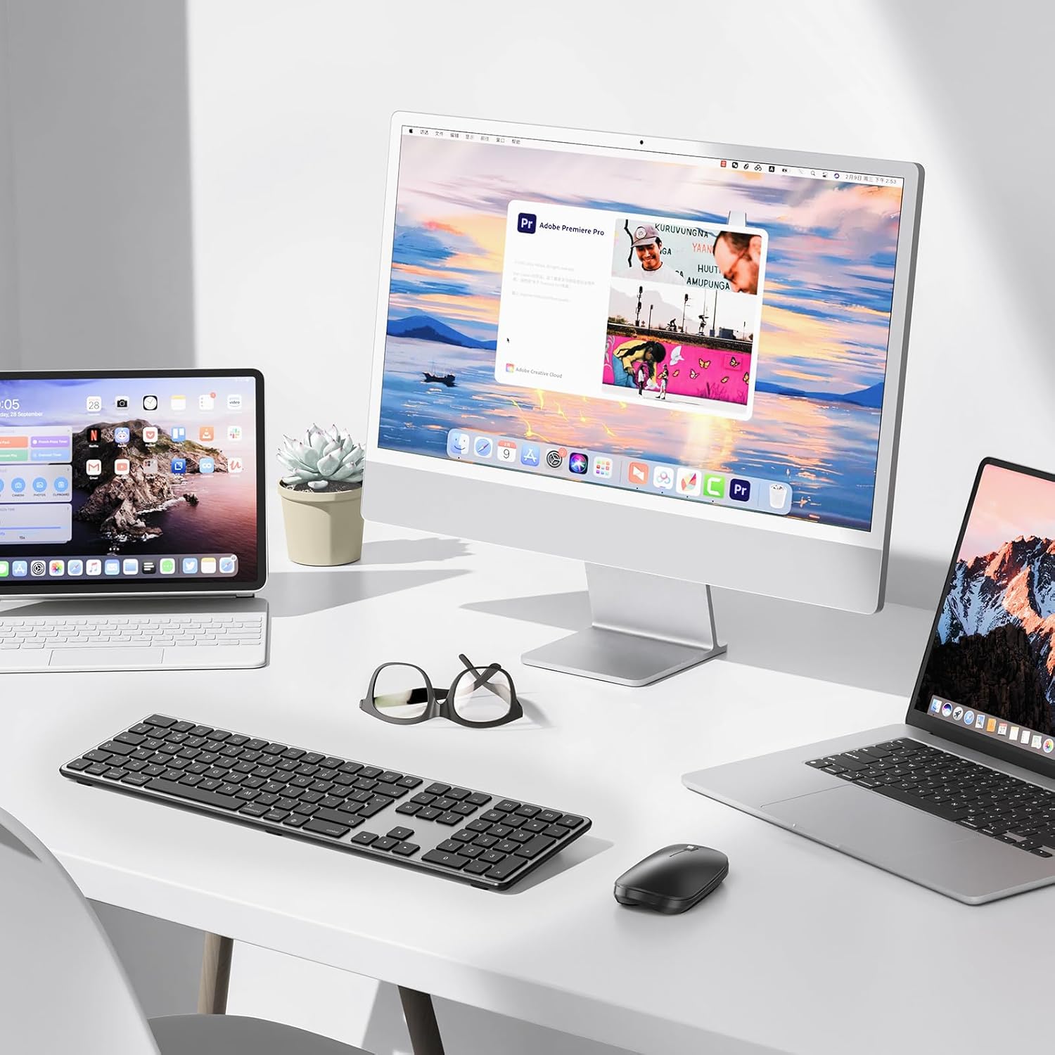 Thumbnail 5 de OMOTON Wireless Bluetooth Keyboard for Mac 3‑device support