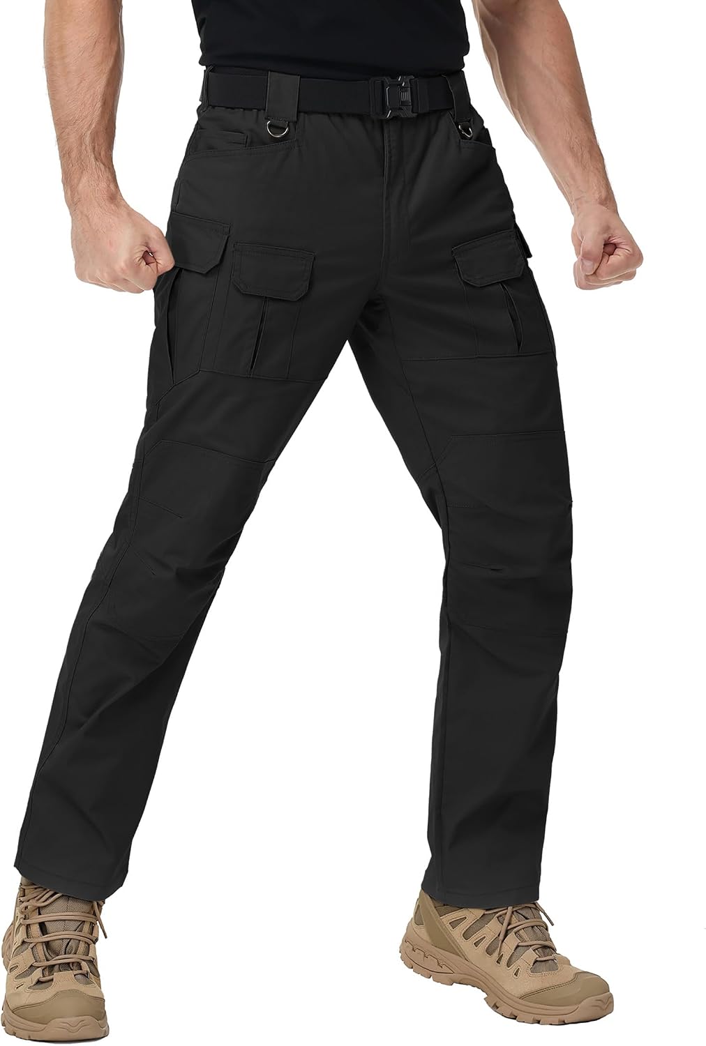 Detalle de ZKRYOVEX Men's Tactical Pants, Stretch Ripstop Cargo with 10 Pockets