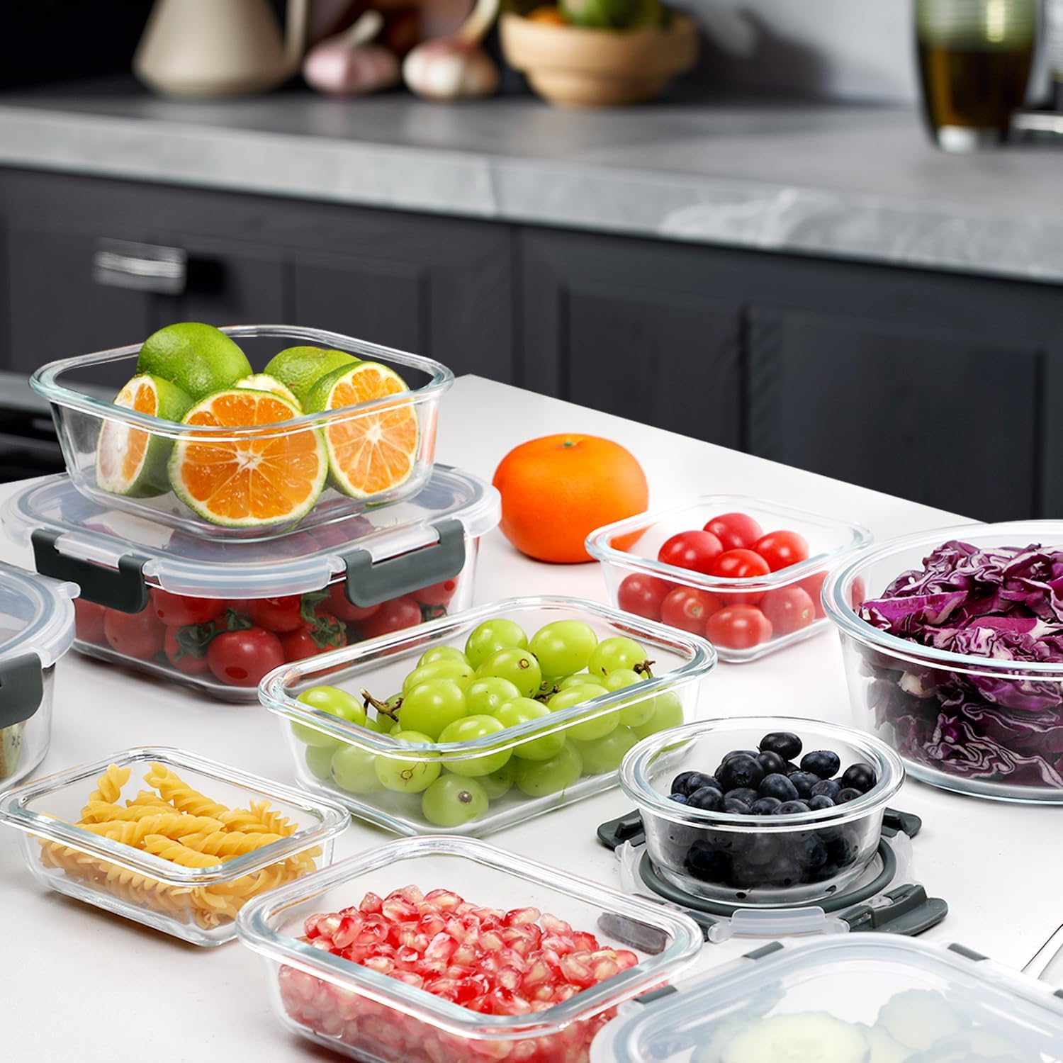 Thumbnail 6 de VERONES 30-Piece Glass Meal Prep Containers set 🍱