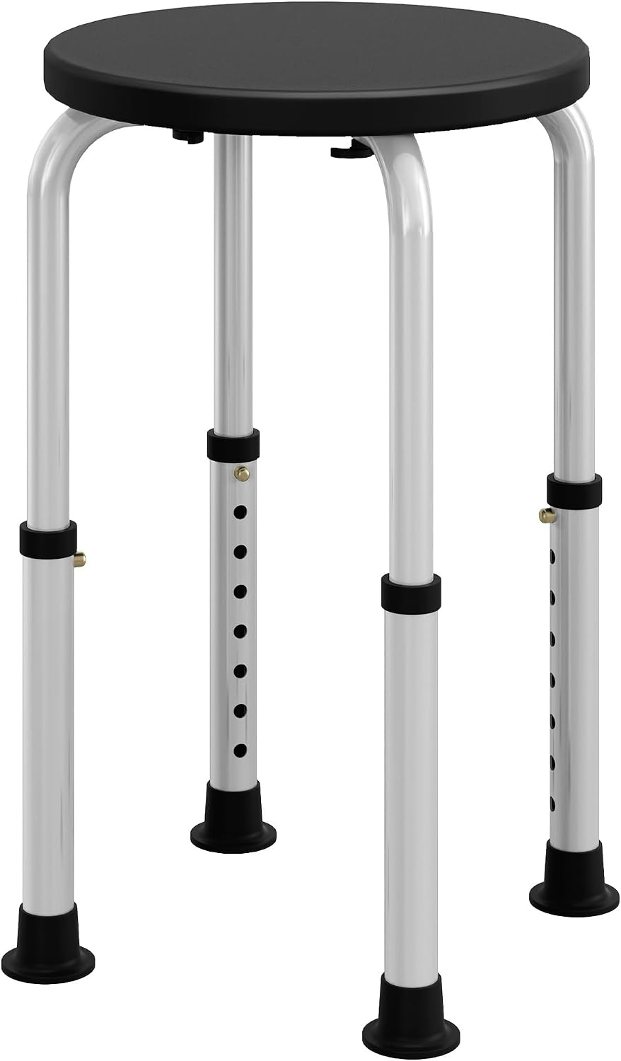Detalle de HOMCOM 713-166V00BK douchekruk, 8 hoogtestanden en antislipvoeten