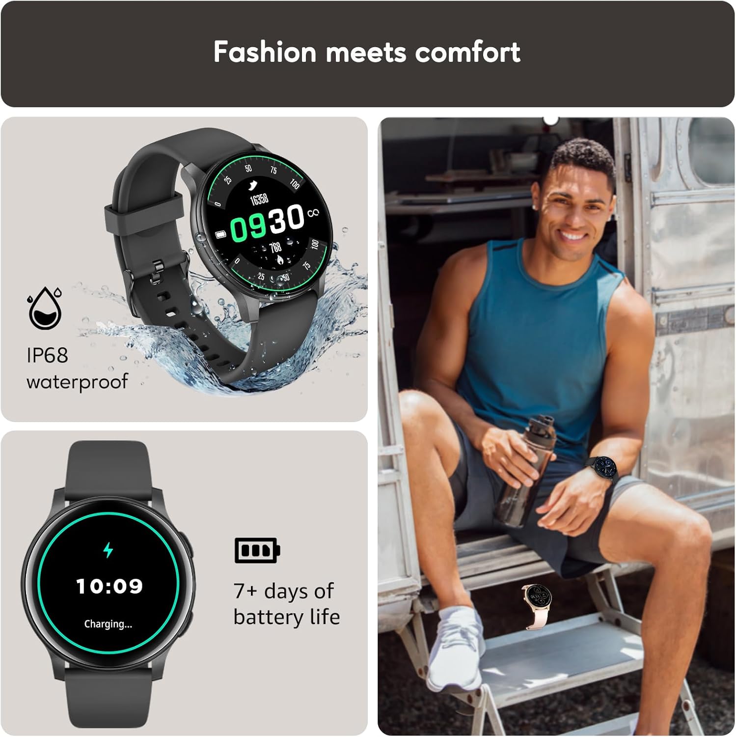 Detalle 2 de Smart Watch Answer/Make Call: 1.38" Health-Focused Wearable for All