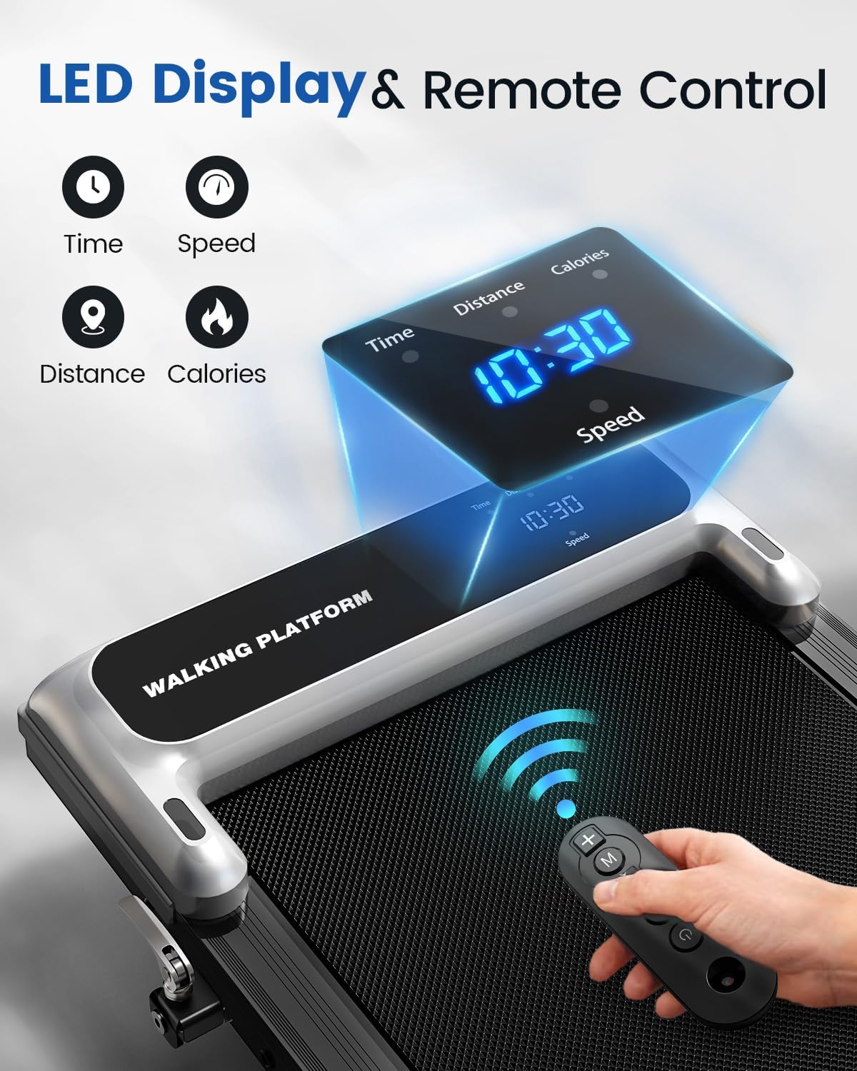 Thumbnail 6 de Viamotion Walking Pad Treadmill for Home with Incline and Handle Bar
