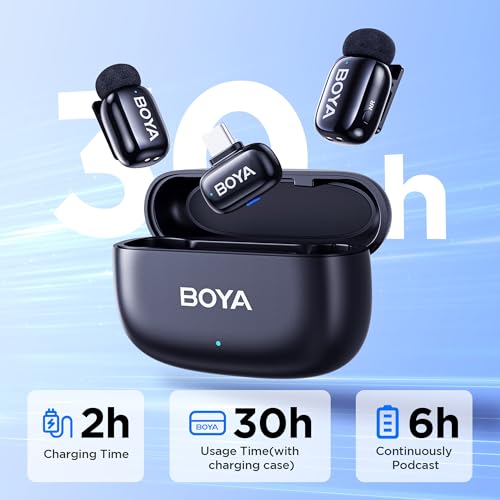 Thumbnail 6 de BOYA mini 2 Wireless Lavalier Microphone 30H 🎤