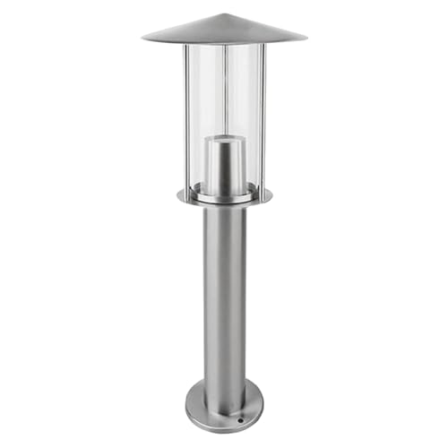 Detalle de Grafner Edelstahl Wegeleuchte mit E27-Fassung – 50 cm Höhe, IP44, silber