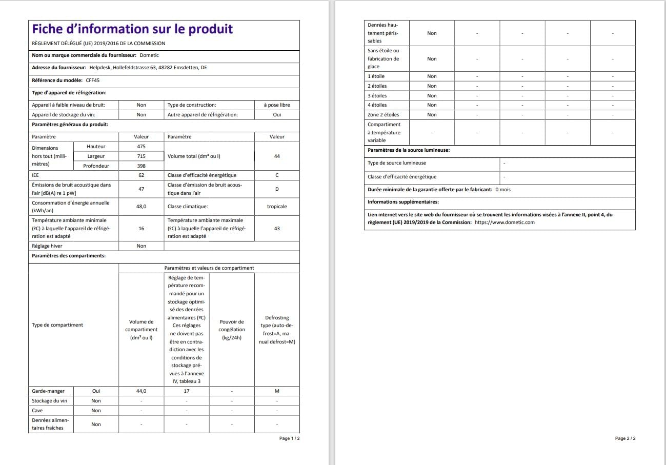 Thumbnail 10 de DOMETIC CFF 45 Nevera y congelador portátil ❄️ 38L para coche y barco
