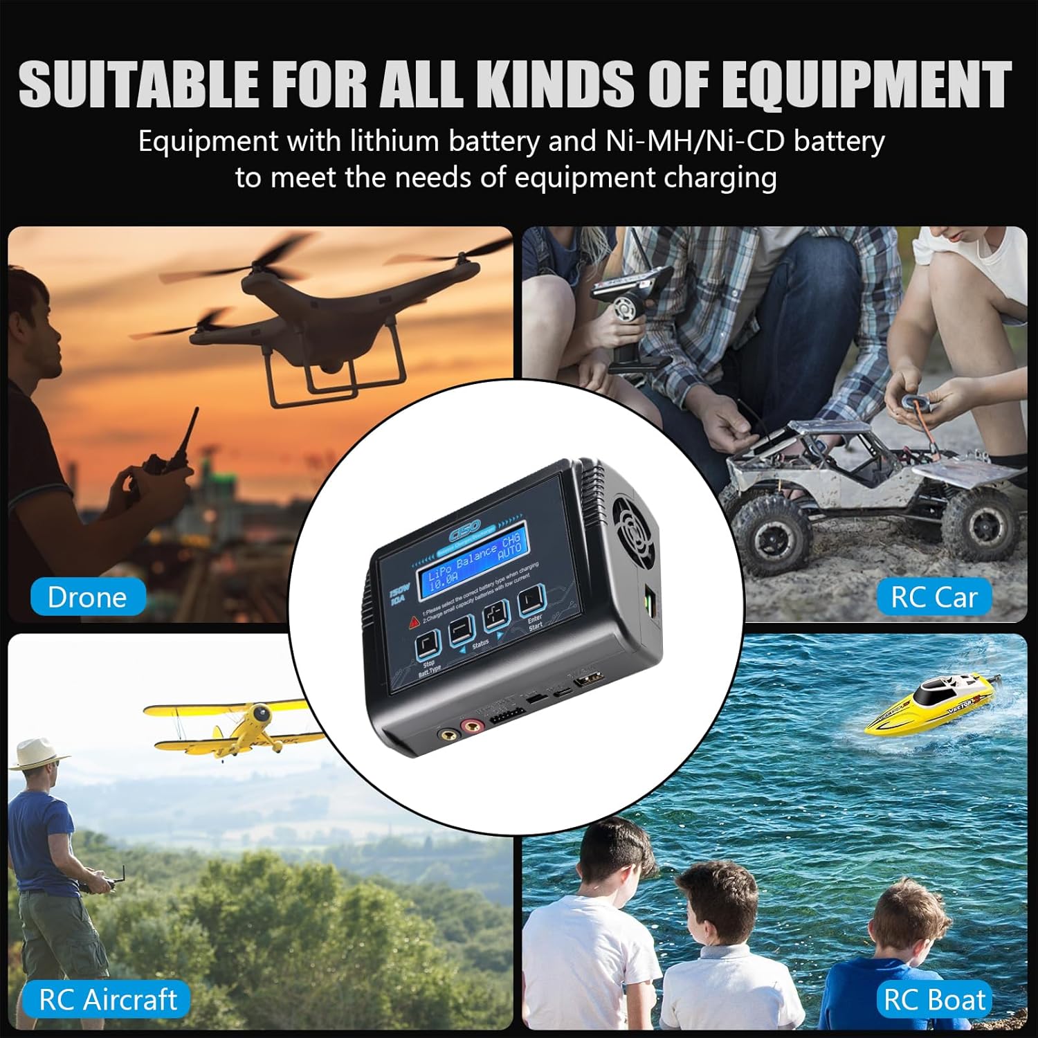 Thumbnail 6 de Lipo Battery Charger: 1-6S Balance Charger, Discharge 150W 10A with Multi-Connector Accessory Kit