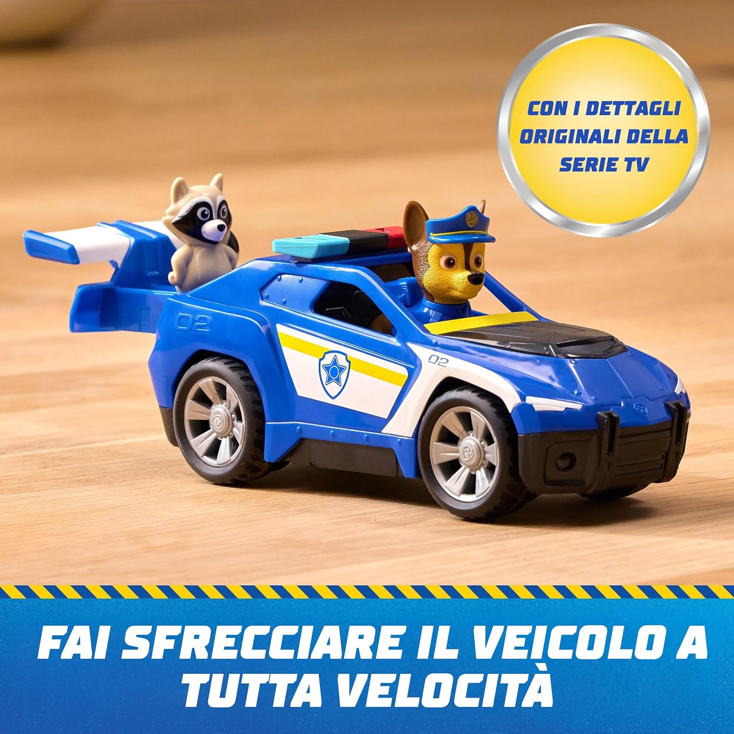 Thumbnail 4 de Paw Patrol: Search & Rescue, Auto della Polizia di Chase con 2 Personaggi – Un set di soccorso retrò per bambini 3+ anni