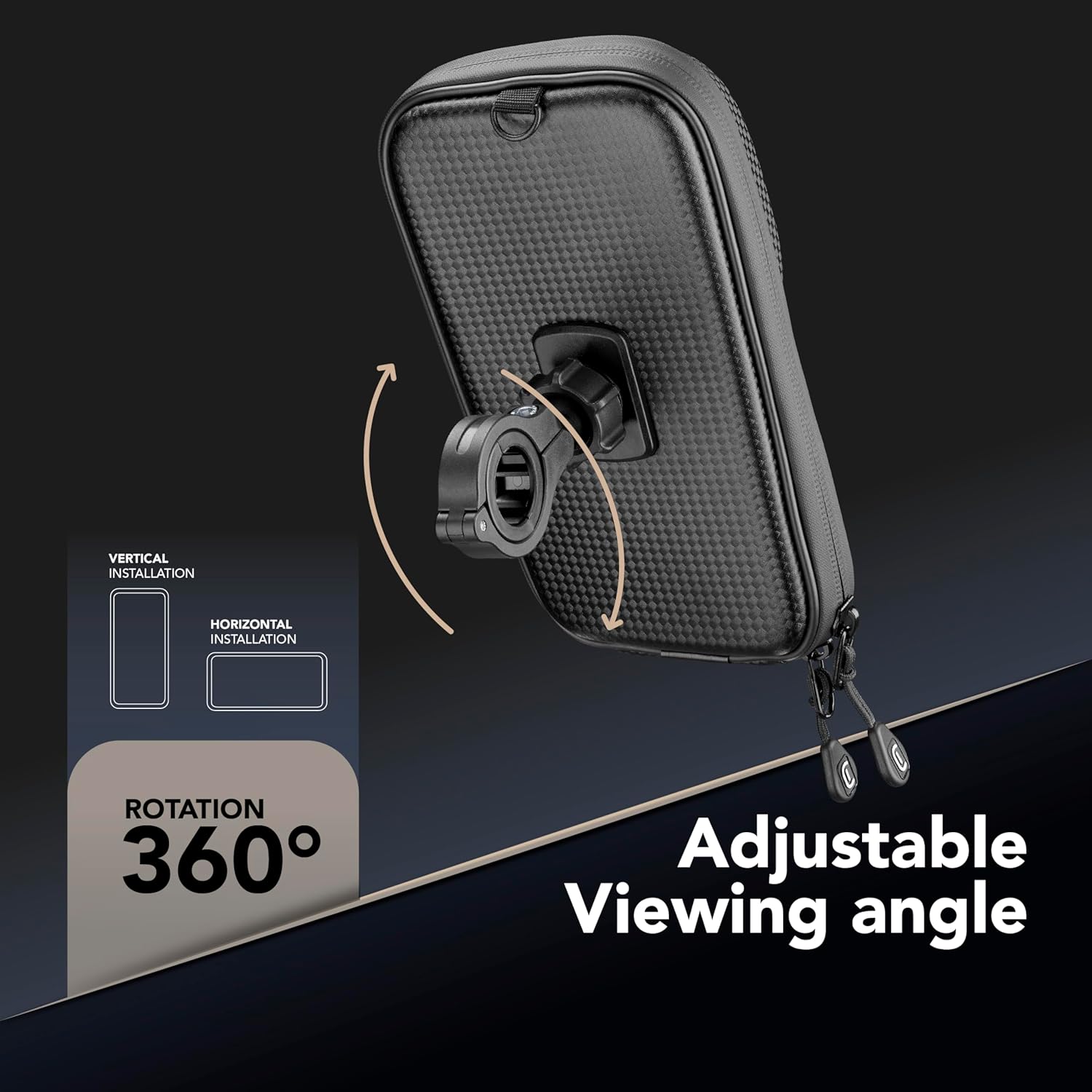 Thumbnail 3 de cellularline Rider Shield – Universal wasserdichter Smartphone-Halter für Motorrad & Fahrrad (360°)