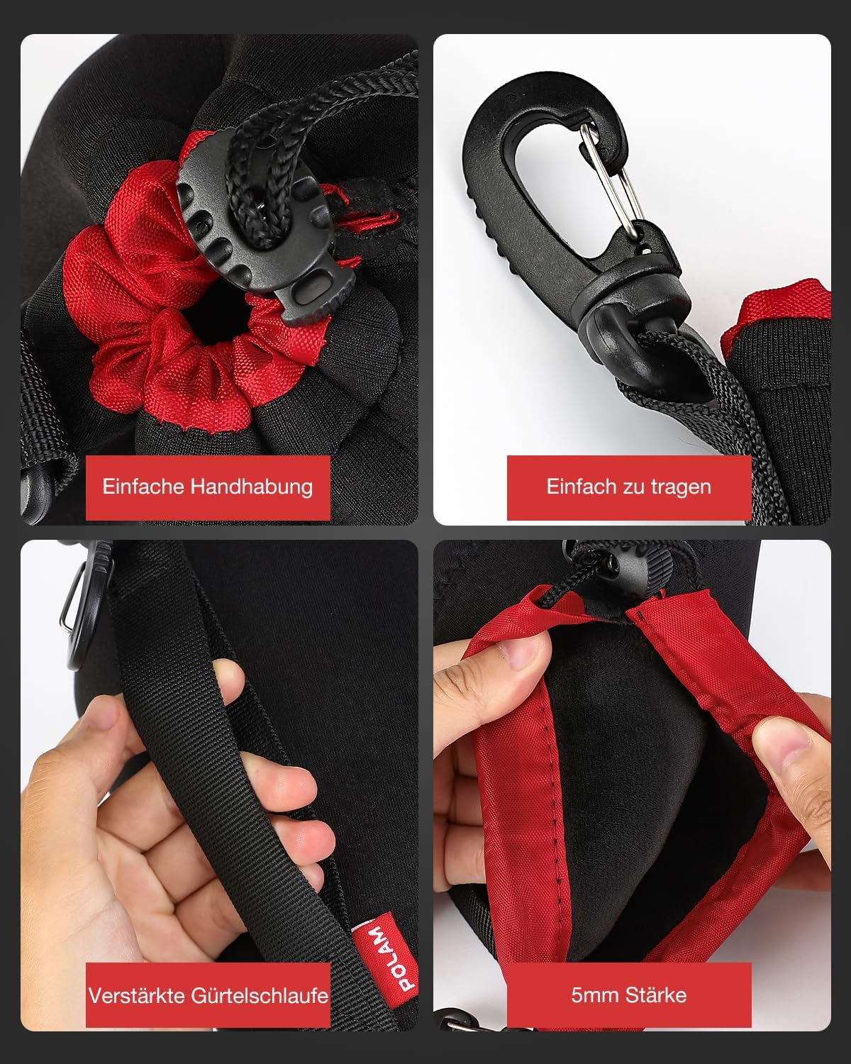Thumbnail 4 de POLAM-FOTO Objektivtasche Set aus Neopren – 4 Größen, schützender Innenflanell, kompatibel mit Canon/Nikon u.v.m.
