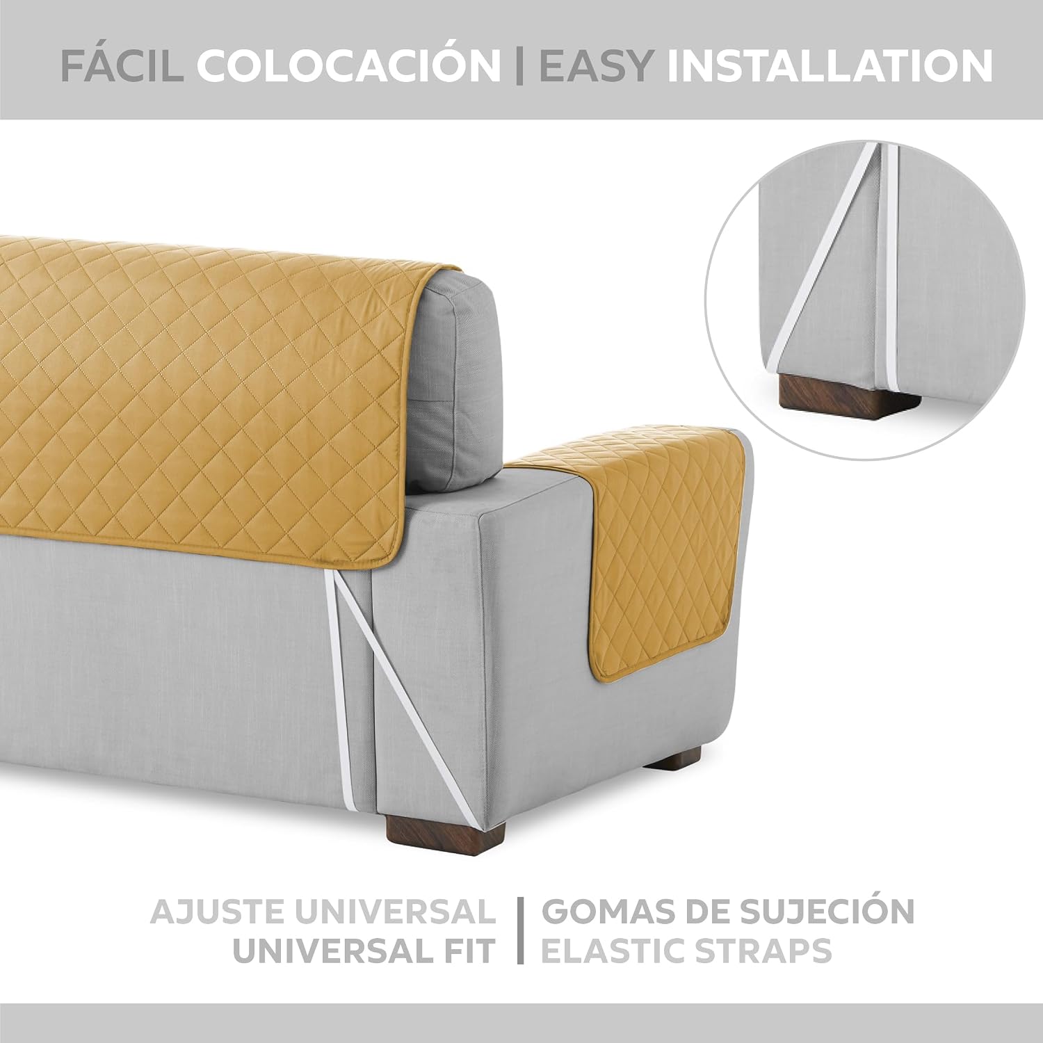 Detalle 2 de Textilhome Malu Copridivano 1 posto 55 cm 🛋