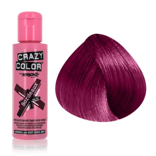 Detalle de Crazy Colour Bordeaux – Coloration semi-permanente Crazy Color