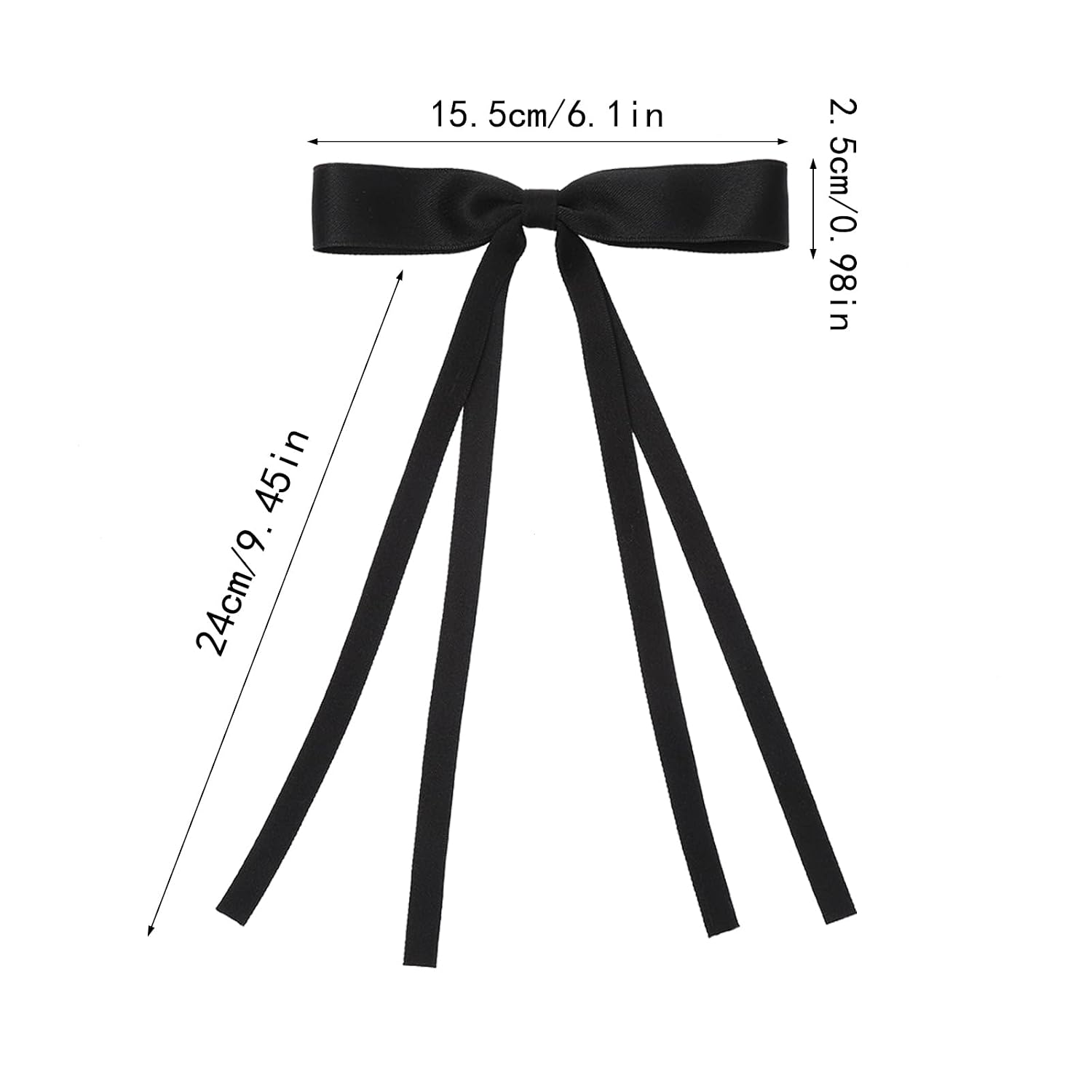 Detalle de WORTL 16-Piece Hair Bow Clips with Long Tails and Alligator Clips