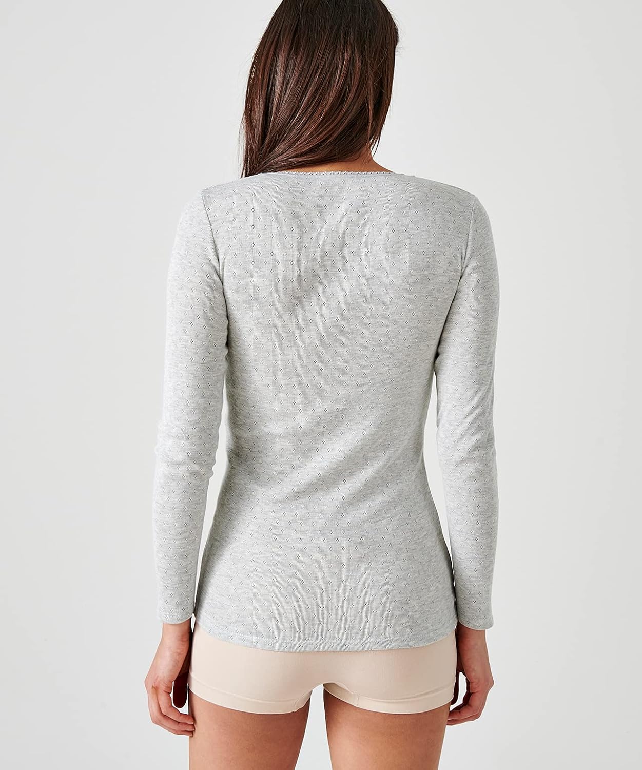 Thumbnail 1 de Damart T-shirt manches longues en maille ajourée Thermolacty, sous-vêtement femme