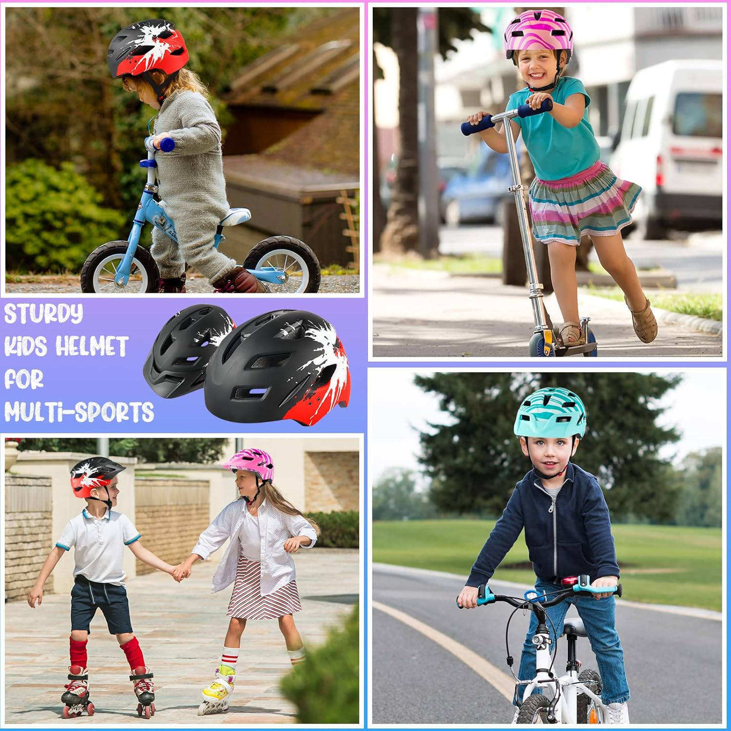 Thumbnail 5 de RaMokey Kids Bike Helmet, 50-56cm