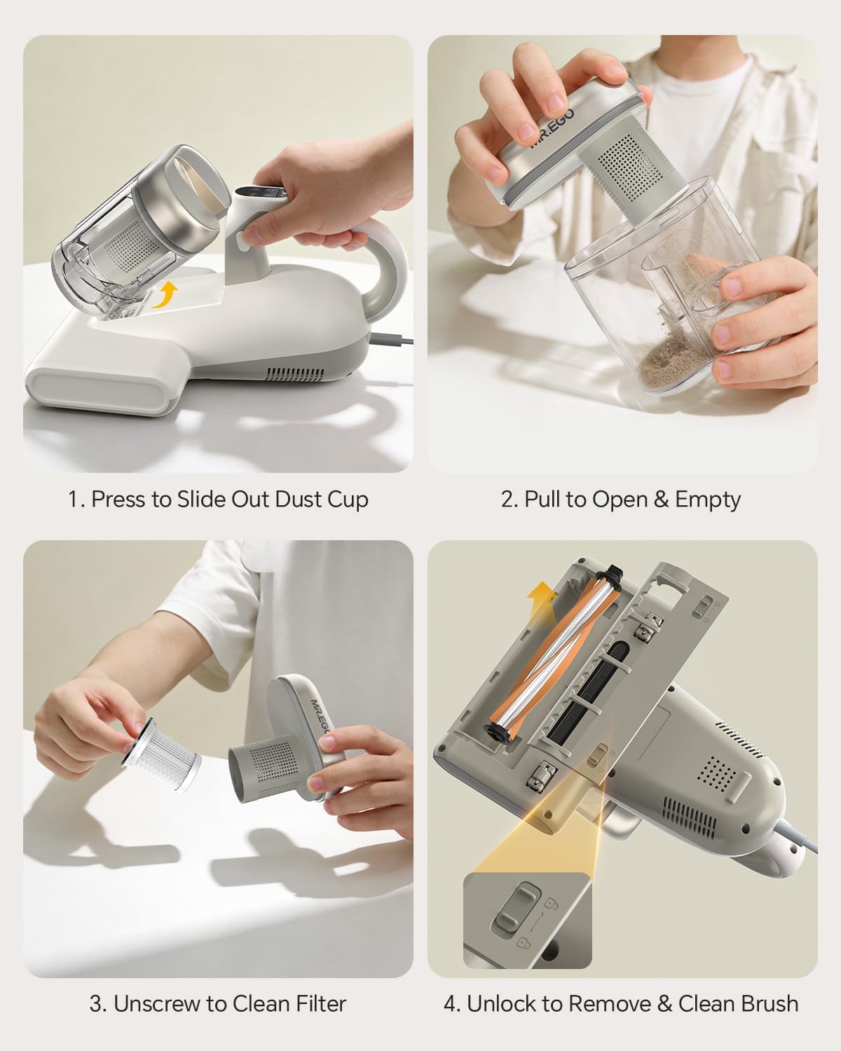 Thumbnail 6 de Mr.ego MY-3206C-R2 Mattress Vacuum Cleaner with UV-C, HEPA Filter & Dust Sensor
