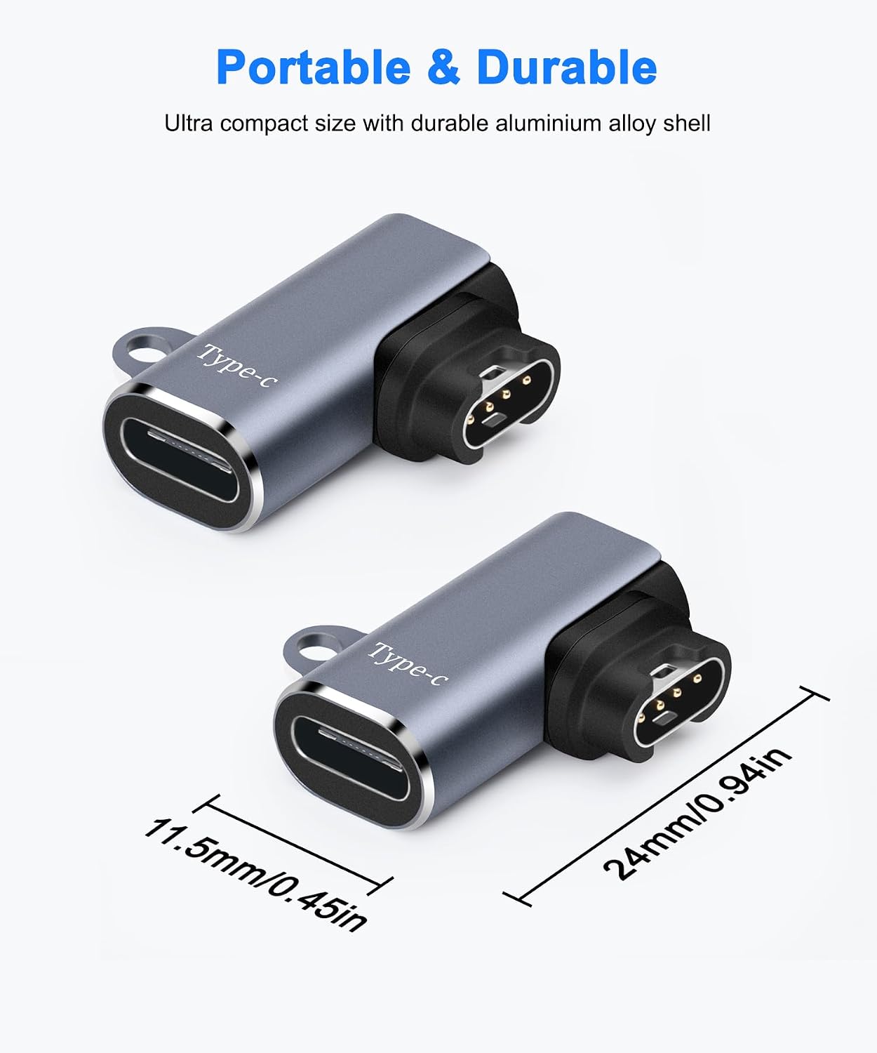 Thumbnail 6 de Watch Charging Adapter by AIYEEN: USB-C Female to Male Right-Angle Charger for Garmin Watches
