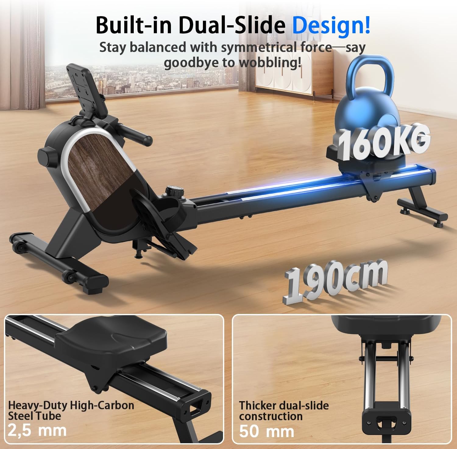 Thumbnail 5 de CHAOKE Magnetic Rowing Machine 160kg capacity 🚣