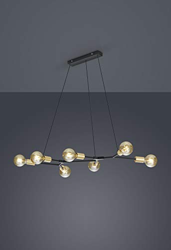 Detalle 2 de Trio Leuchten Cross 306700732 Suspension Métal Noir Mat/Bronze