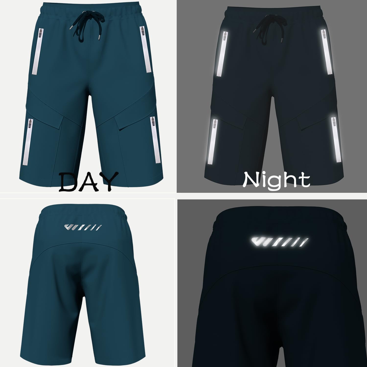 Thumbnail 3 de Lo.gas Radhose Herren Gepolstert Kurz 6 mit Taschen – atmungsaktiv, bequeme Passform, mit Reißverschluss-Taschen