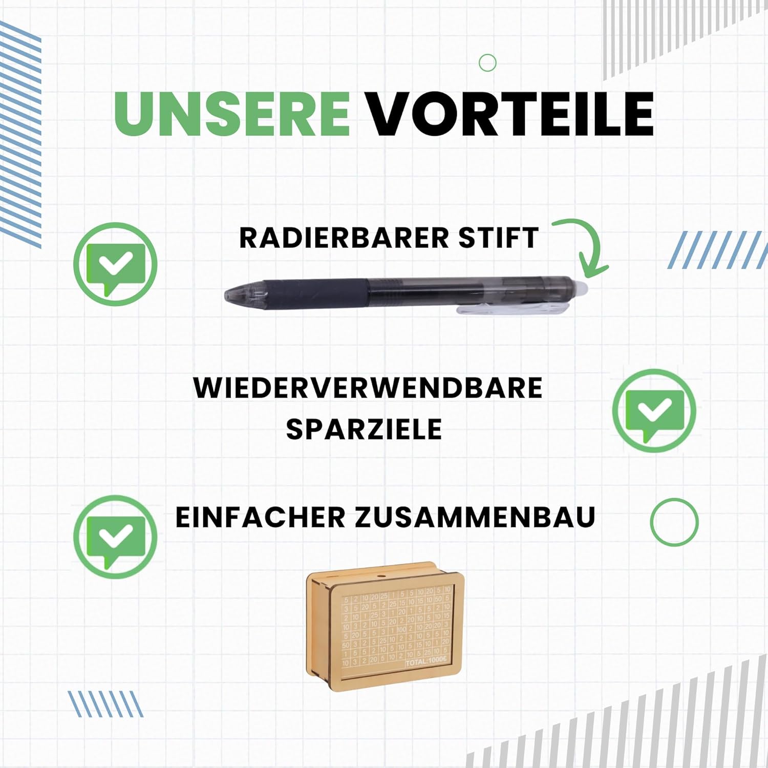 Thumbnail 1 de emybox Spardose aus Holz mit Zähler – Sparbox 18x13x7 cm, hellbraun