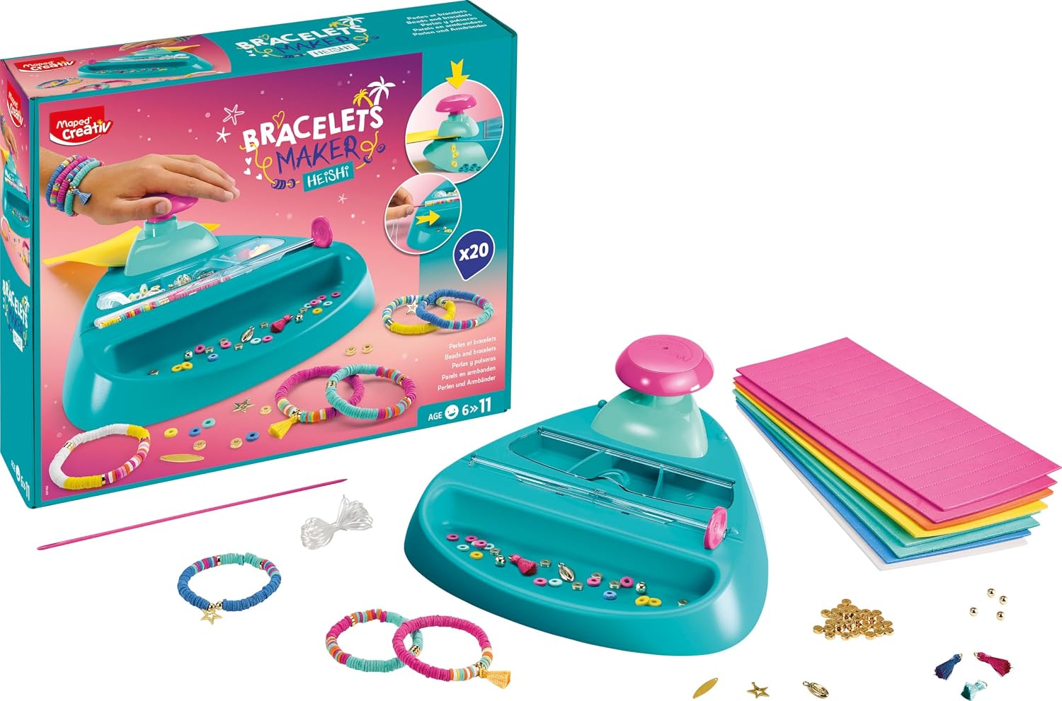 Detalle de Maped 907406 Heishi Bracelet Maker – zestaw do robienia bransoletek