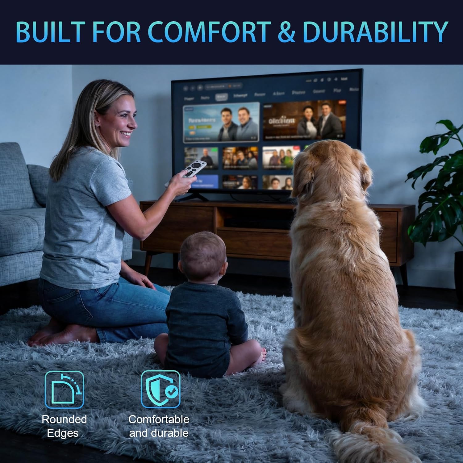 Thumbnail 6 de Universal Replacement for Apple TV Remote: 2-in-1 TV & Apple TV Control (4K/HD Gen 1–3) – Silvery-White