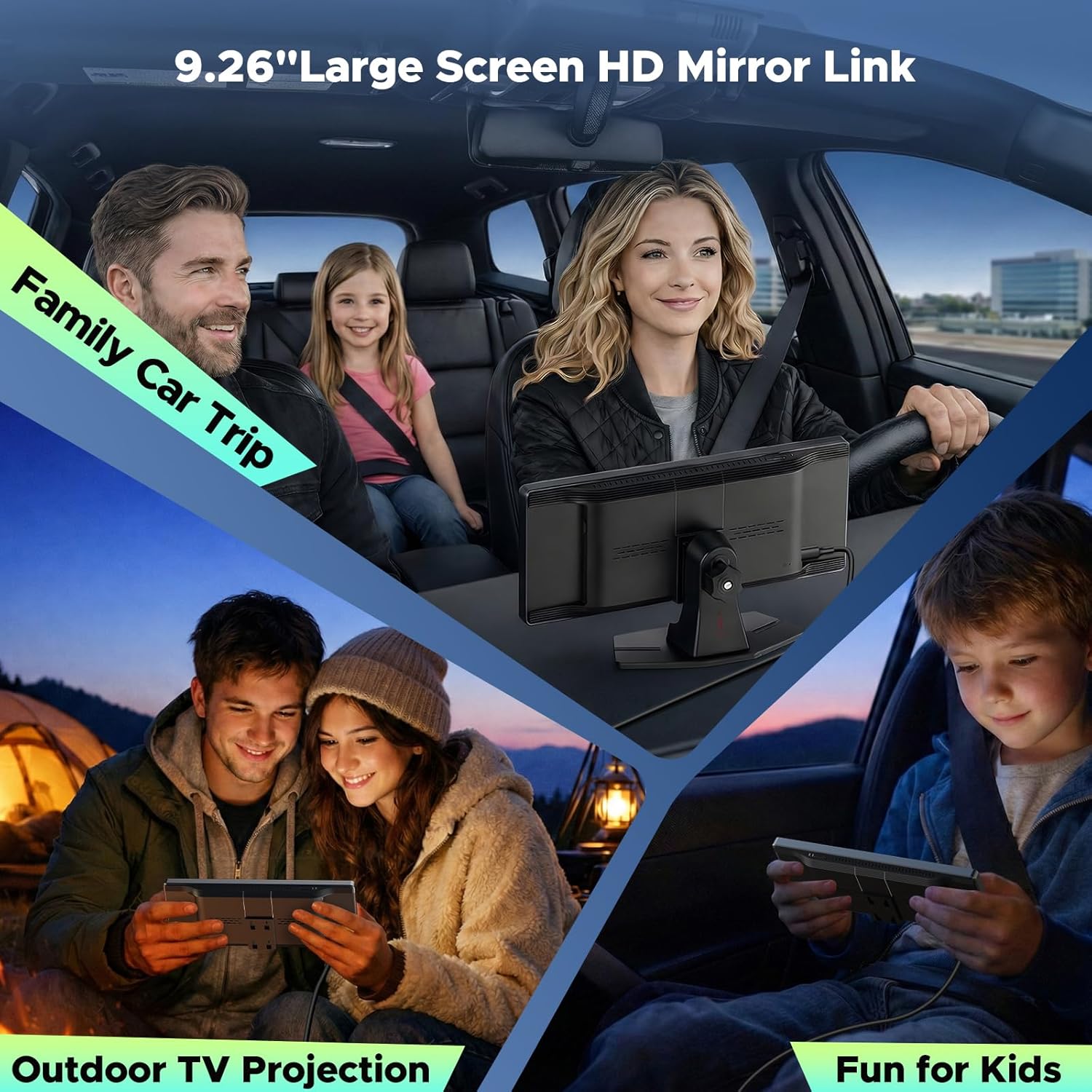 Thumbnail 5 de LAMTTO 9.26" Wireless CarPlay Screen: CarPlay, Android Auto, 1600x600 IPS Display