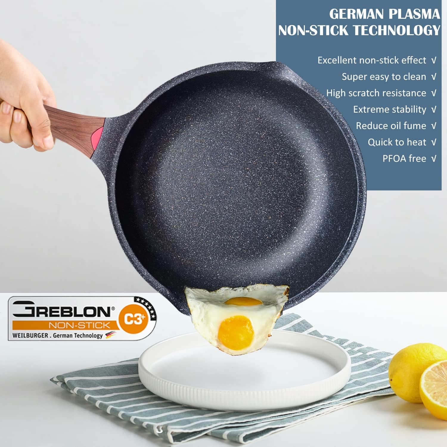 Detalle de Vinchef 12in Nonstick Frying Pan