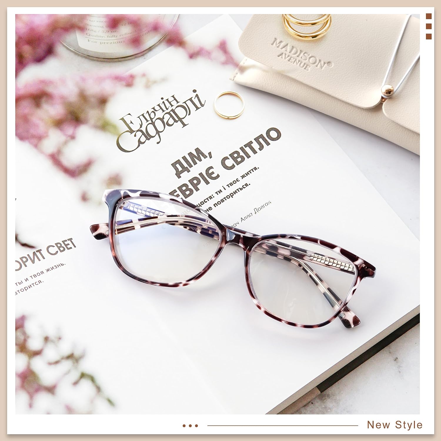 Detalle de Madison Avenue TR90 Blue Light Blocking Computer Glasses for Women