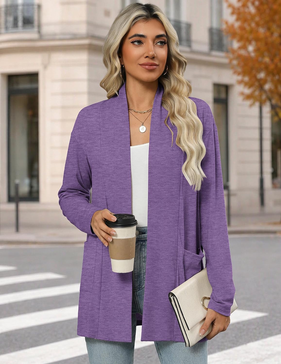 Detalle 1 de Zeagoo Women's Cardigan Lightweight
