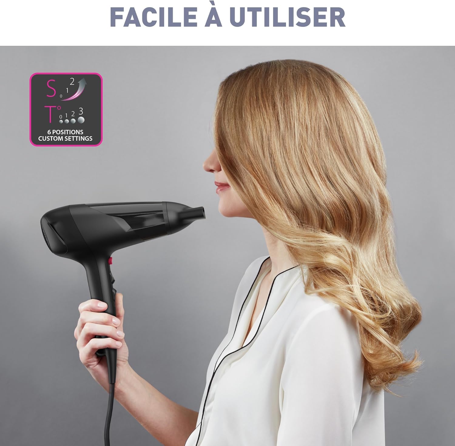 Detalle 2 de Calor Studio Dry CV5803C0 sèche-cheveux 6 réglages