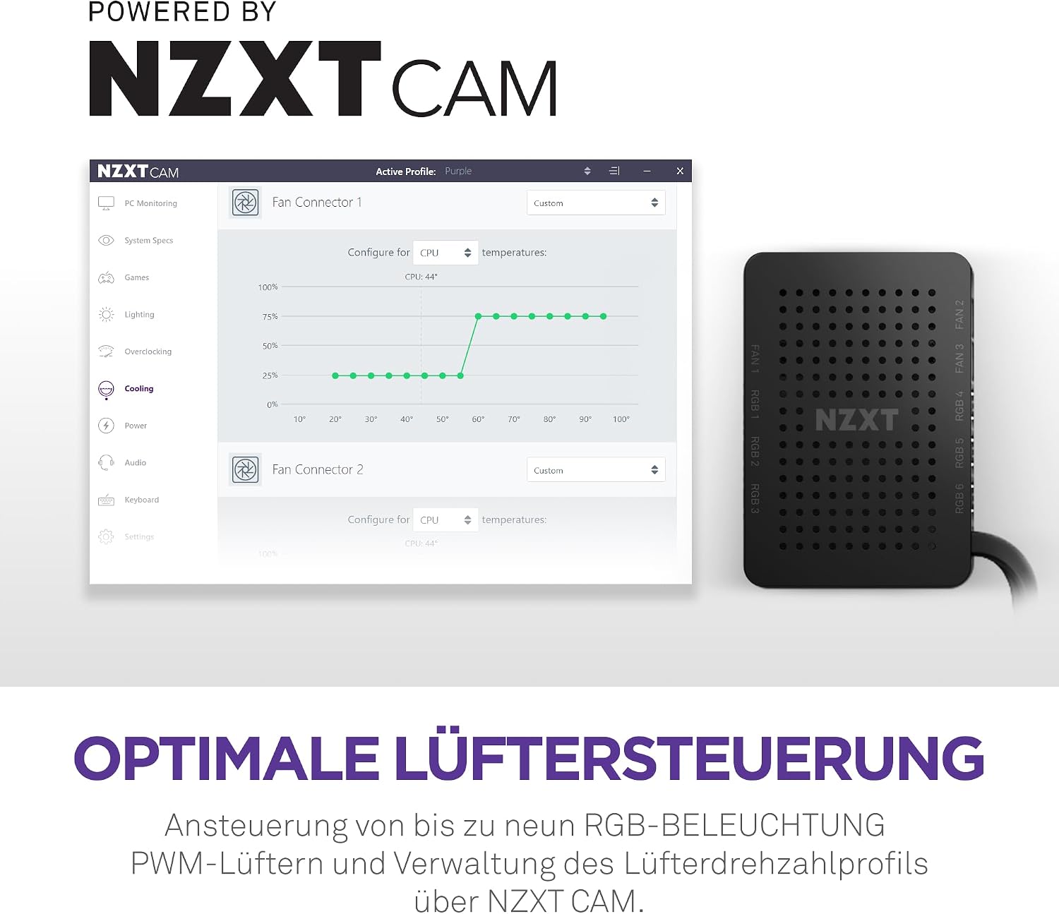 Detalle 2 de NZXT RGB & Fan Controller AC-CRFR0-B1-6