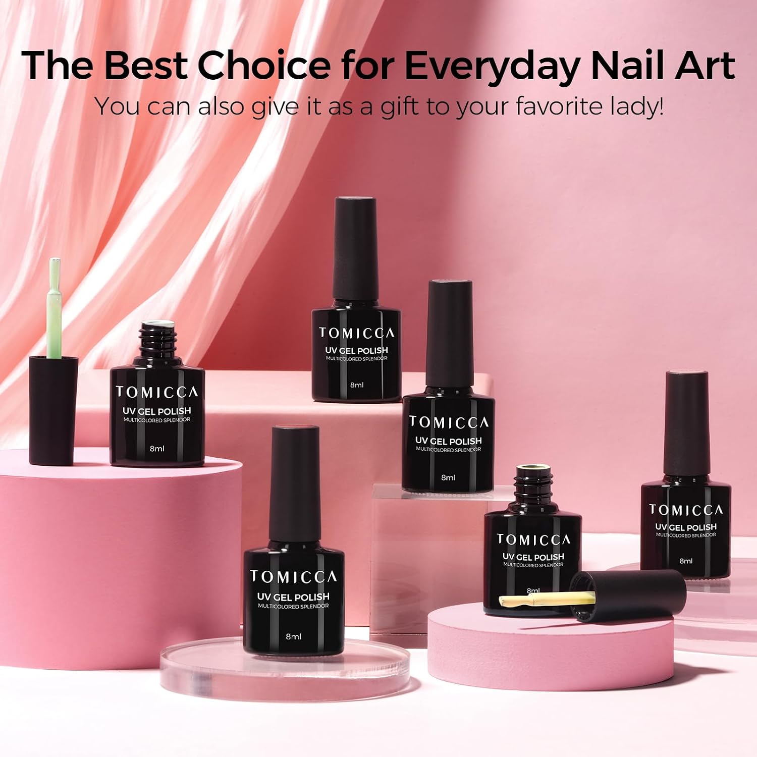 Thumbnail 6 de TOMICCA UV Nagellack Pastell Set – 6 Sommerfarben (8 ml) für Gel-Nagellackieren zu Hause & im Studio