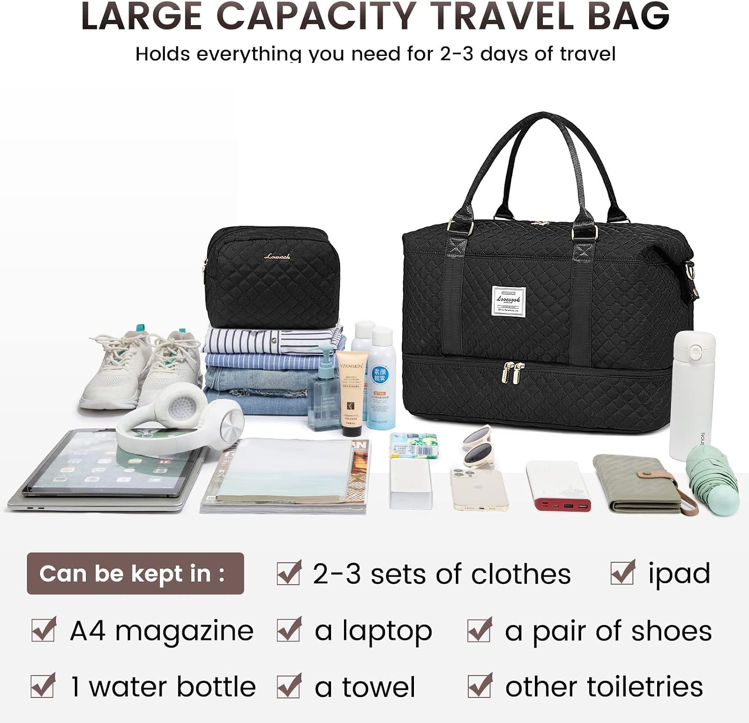 Thumbnail 6 de LOVEVOOK Bolsa de Viaje mujer 48 x 23 x 34,5 cm