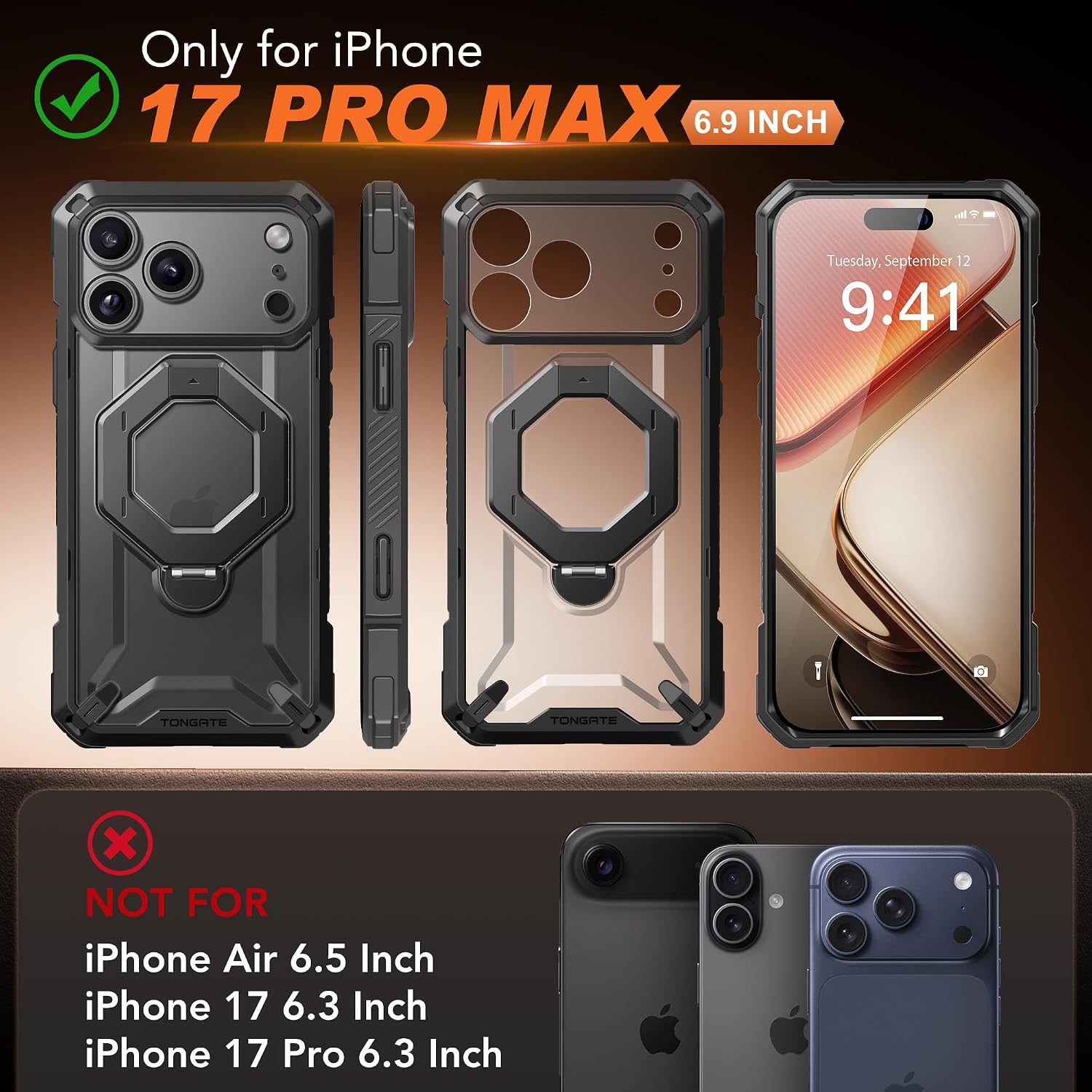 Detalle 2 de Tongate iPhone 17 Pro Max Case 6.9-inch