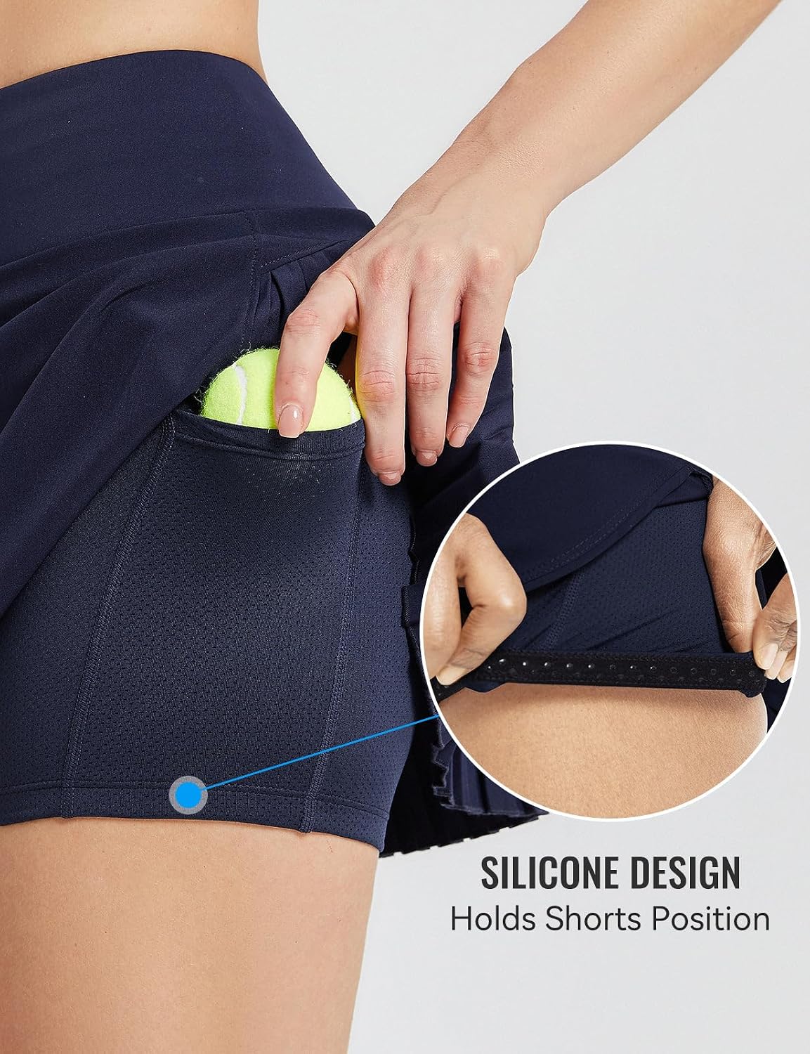 Detalle de baleaf Women's Pleated Tennis Skirt Golf Skorts for Woman — High-Waisted, Lightweight with Pockets
