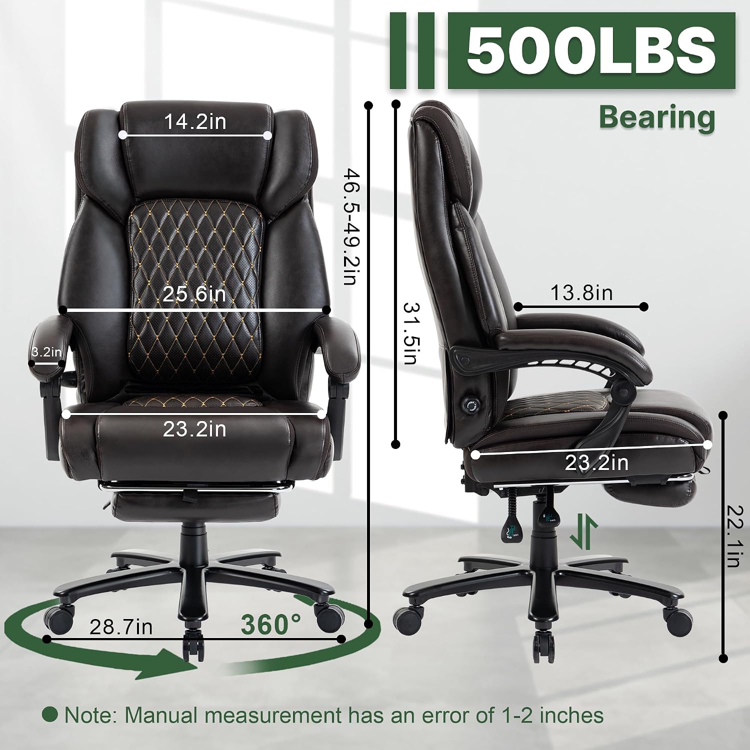 Detalle de Office Chair 500 lb Capacity