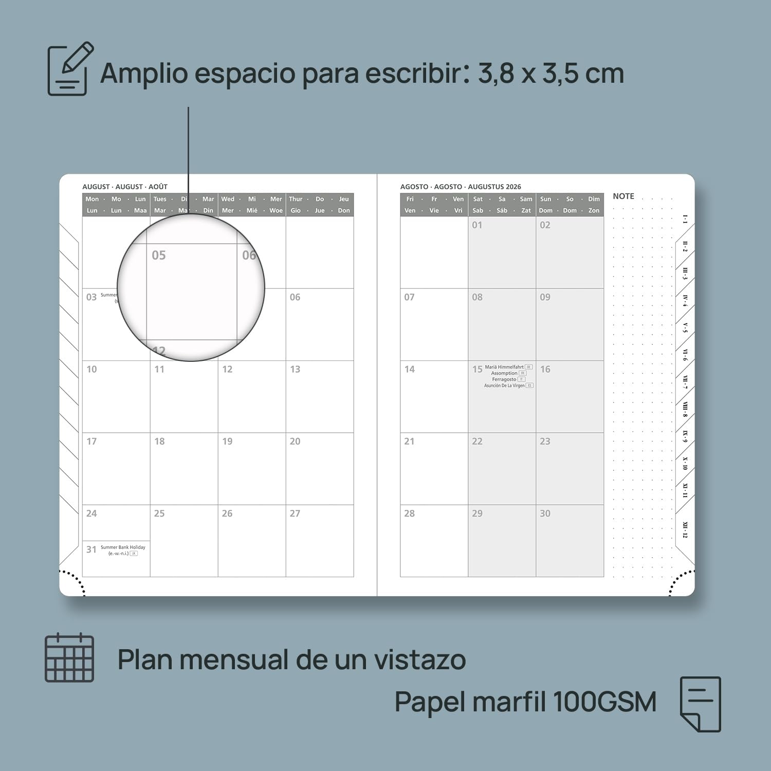 Thumbnail 3 de POPRUN Agenda 2026 Semana Vista Grande 26,5 x 21,5 cm