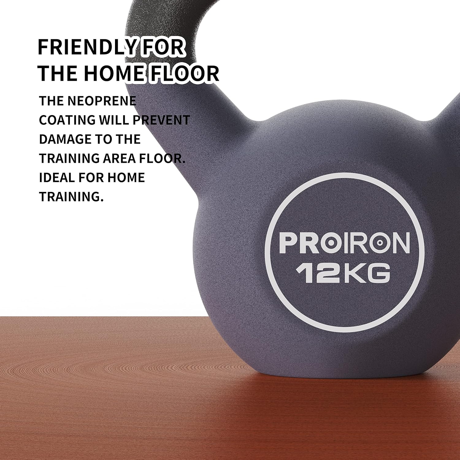 Detalle de PROIRON Cast Iron / Neoprene Coated Kettlebell (4kg–24kg) for Home Gym