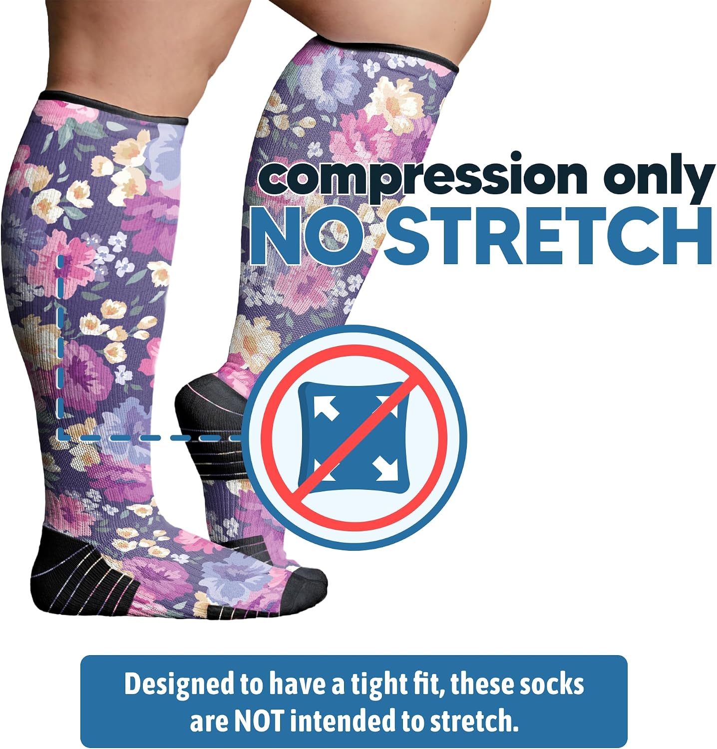 Detalle 2 de Viasox Compression Socks, Knee-High 12–15 mmHg Circulation Support
